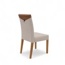 Ver imagem 7 de Conjunto Sala de Jantar Mesa Aparador Extensível 53x106 Tampo Vidro e 04 Cadeiras Estofada