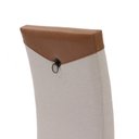 Ver mais imagens de Conjunto Sala de Jantar Mesa Aparador Extensível 53x106 Tampo Vidro e 04 Cadeiras Estofada Marrom/Am