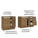 Ver imagem 5 de Kit com 2 Balcões de Cozinha Madesa Glamy 4 Portas 3 Gavetas (Sem Tampo e Pia) Rustic Rustic