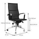 Ver imagem 5 de Kit 2 Cadeiras Escritorio Presidente Esteirinha Tela Mesh 3303 Preto