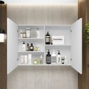 Ver imagem 5 de Kit com 4 Espelheira para Banheiro 2 Portas 2 Prateleiras Malbec