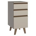 Ver imagem 1 de Balcão de Cozinha 40 Cm 3 Gavetas com Pés Nice Madesa Crema