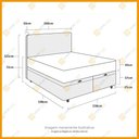 Ver imagem 3 de Cama Box Baú com Cabeceira Cassis e Colchão Queen Ortobom Airtech Springpocket 158cm
