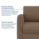 Ver imagem 6 de Sofá 3 Lugares em Linho Orquídea CabeCasa MadeiraOriginals