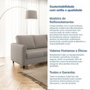 Ver imagem 7 de Sofá 3 Lugares Linho Cinza Claro Orquídea 195cm CabeCasa MadeiraOriginals