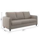 Ver imagem 2 de Sofá 3 Lugares em Linho Orquídea CabeCasa MadeiraOriginals