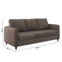 Ver imagem 3 de Sofá 3 Lugares em Linho Orquídea CabeCasa MadeiraOriginals