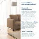 Ver mais imagens de Sofá 2 Lugares Linho Marrom Orquídea 138cm CabeCasa MadeiraOriginals