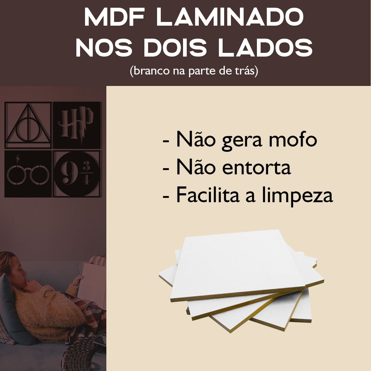 Aplique Decorativo De Parede Em Mdf 6mm Gato Na Lua - 7