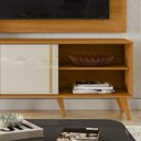 Ver imagem 4 de Painel Tv 60 Pol 160cm com Rack Bancada para Sala Hylon Cinamomo/off White M20 - D’Rossi