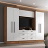 Guarda-roupa Modulado Viena 4 Portas 6 Gavetas3 Peças Espresso Móveis - 1