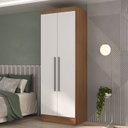 Ver imagem 7 de Conjunto Guarda-Roupa Modulado Viena 4 Portas 6 Gavetas 3 Peças Yescasa Branco/Nogal