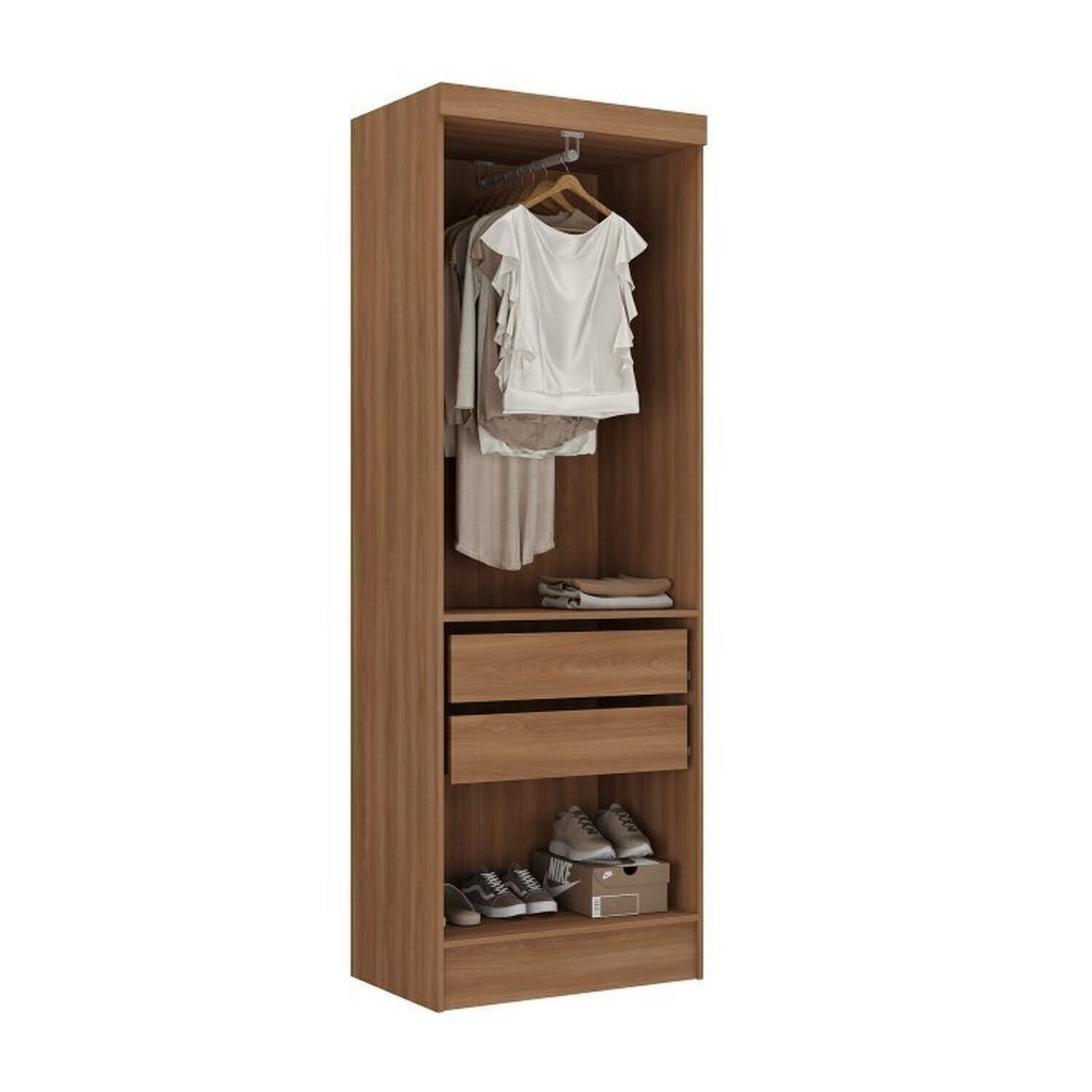 Guarda-roupa Modulado Viena 4 Portas 6 Gavetas3 Peças Espresso Móveis - 10