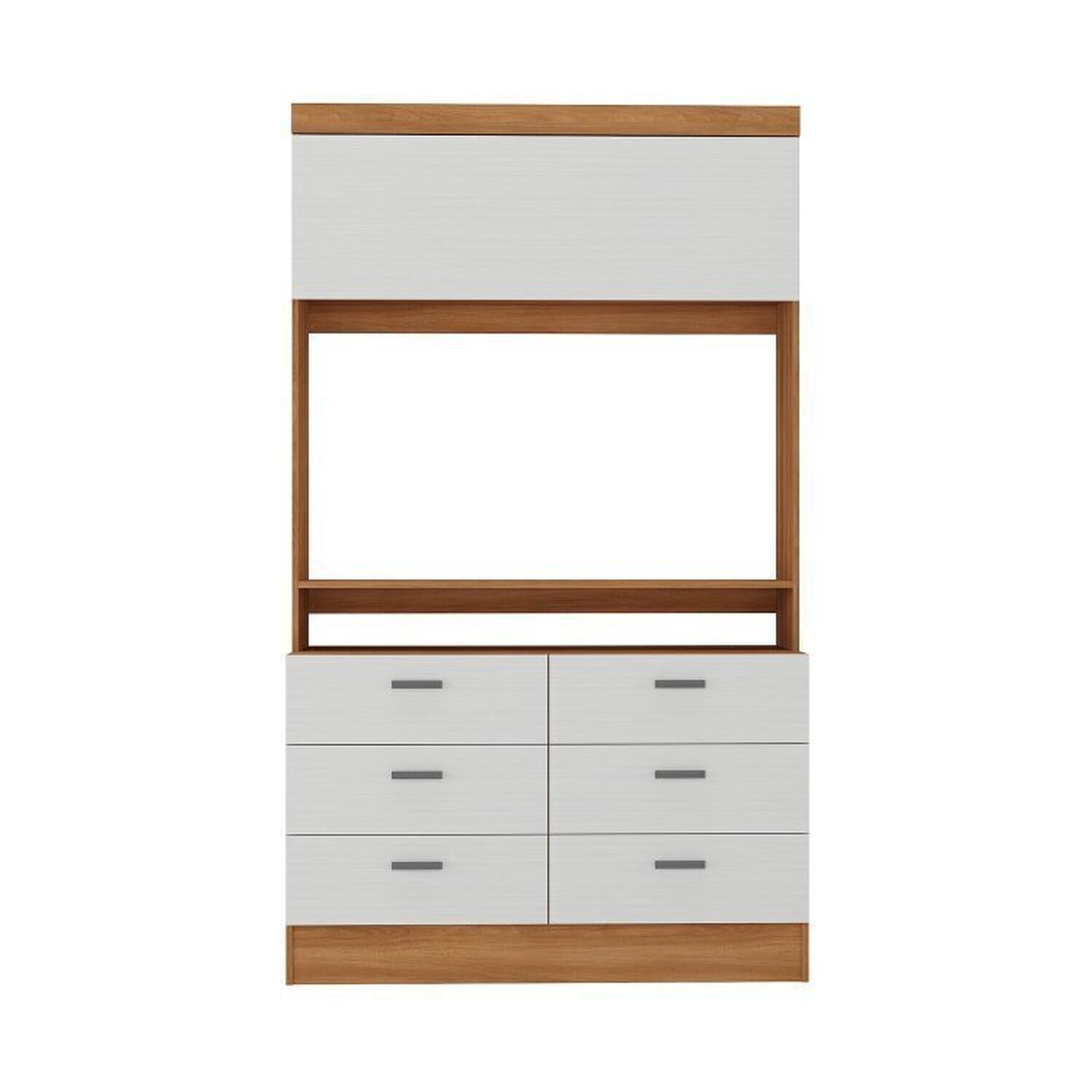 Guarda-roupa Modulado Viena 4 Portas 6 Gavetas3 Peças Espresso Móveis - 16