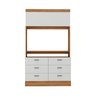 Guarda-roupa Modulado Viena 4 Portas 6 Gavetas3 Peças Espresso Móveis - 16