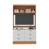 Guarda-roupa Modulado Viena 4 Portas 6 Gavetas3 Peças Espresso Móveis - 14
