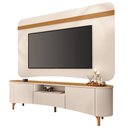 Ver imagem 2 de Painel TV 80 pol 200cm Arven e Rack Sala Yang Off White/Cinamomo H01 - Mpozenato
