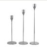 Imuwen castiçais de metal luxo castiçal moda casamento castiçal requintado candelabros mesa - Silver - 1