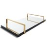 Bandeja Espelhada 25x50cm Borda Infinita Preta Com Alça Cobre - 1