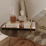 Bandeja Espelhada 25x50cm Borda Infinita Preta Com Alça Cobre - 2