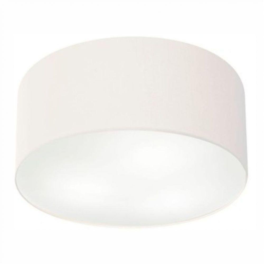 Plafon Cilíndrico Md-3054 Tecido 70x21cm Bivolt Branco - 1