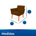 Ver imagem 6 de Poltrona Cadeira para Sala Confortável e Minimalista Paris em Suede Marrom