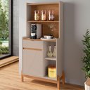 Ver imagem 2 de Kit Sala de Estar Ramos Off White/cedro