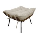 Ver imagem 3 de Kit 02 Poltronas e 02 Puffs Costela Base Fixa Suede - Doce Sonho Móveis - Bege