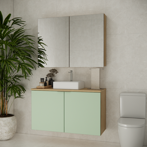 Conjunto C/ Cuba Nature 110cm Estilare Cnj4036 Carvalho/verde