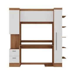 Escrivaninha com Armário 3 Portas 2 Gavetas Modulado Viena - 6