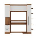 Ver imagem 6 de Escrivaninha Mesa Escritório com Armário 3 Portas 2 Gavetas Modulado Viena