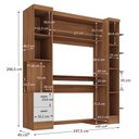 Ver imagem 4 de Escrivaninha Mesa Escritório com Armário 3 Portas 2 Gavetas Modulado Viena