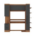 Ver imagem 6 de Escrivaninha Mesa Escritório com Armário 3 Portas 2 Gavetas Modulado Viena