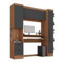 Ver imagem 2 de Escrivaninha Mesa Escritório com Armário 3 Portas 2 Gavetas Modulado Viena