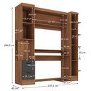 Ver imagem 4 de Escrivaninha Mesa Escritório com Armário 3 Portas 2 Gavetas Modulado Viena