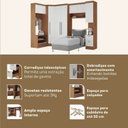 Ver imagem 5 de Conjunto de Guarda-Roupa Modulado Viena 7 Portas 2 Gavetas 5 Peças Yescasa Branco/Nogal