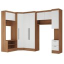 Ver imagem 6 de Conjunto de Guarda-Roupa Modulado Viena 7 Portas 2 Gavetas 5 Peças Yescasa Branco/Nogal
