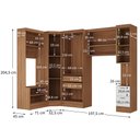 Ver imagem 4 de Conjunto de Guarda-Roupa Modulado Viena 7 Portas 2 Gavetas 5 Peças Yescasa Branco/Nogal
