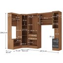 Ver imagem 4 de Conjunto de Guarda-Roupa Modulado Viena 7 Portas 2 Gavetas 5 Peças Yescasa Cinza/Nogal/Grafite