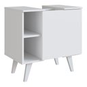 Ver imagem 1 de Gabinete para Banheiro 01 Porta e 4 Nichos B86 Branco Novam Branco