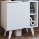 Ver imagem 2 de Gabinete para Banheiro 01 Porta e 4 Nichos B86 Branco Novam Branco