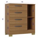 Ver imagem 3 de Cômoda 868 4 Gavetas e 1 Porta Cinamom - Poquema