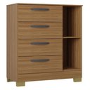 Ver imagem 2 de Cômoda 868 4 Gavetas e 1 Porta Cinamom - Poquema