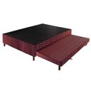 Ver imagem 1 de Cama Box Base C-auxiliar Casal Sommier Rústico Wine (138x188x30) - Paropas