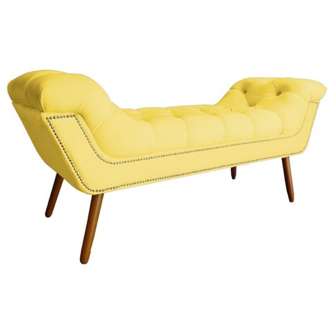 Recamier Sofá Divã Namoradeira Sienna 90cm Solteiro Suede