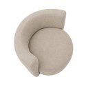 Ver imagem 5 de Poltrona Estofada 74cm x 68cm x 70cm Redonda Confortável para Sala ou Recepção Formato Orgânico