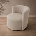 Ver mais imagens de Poltrona Estofada 74cm x 68cm x 70cm Redonda Confortável para Sala ou Recepção Formato Orgânico