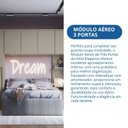 Ver imagem 5 de Módulo Aéreo para Quarto 3 Portas Elegance Cinza/Niquel