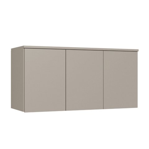Módulo Aéreo para Quarto 3 Portas Elegance Cinza/Niquel