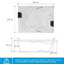 Ver imagem 4 de Banheira de Hidromassagem Nobile Maggiore Astra em Gel Coat Gran Luxo com Aquecedor 180 cm - Volume - 110V
